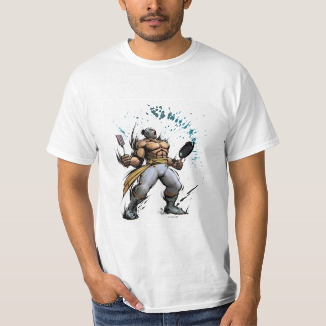 El Fuerte With Frying Pan T-Shirt (Front)