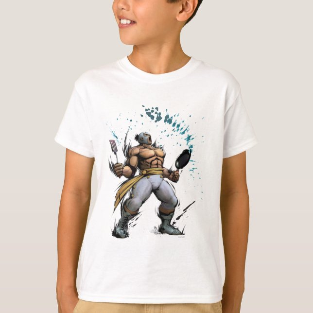 El Fuerte With Frying Pan T-Shirt (Front)