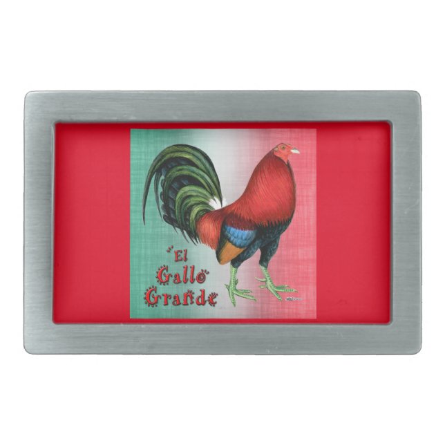 El Gallo Grande Belt Buckle (Front)