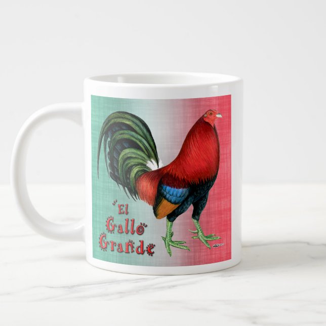 El Gallo Grande Large Coffee Mug (Left)