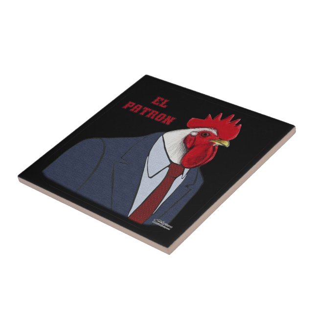 El Gallo Patron Ceramic Tile (Side)