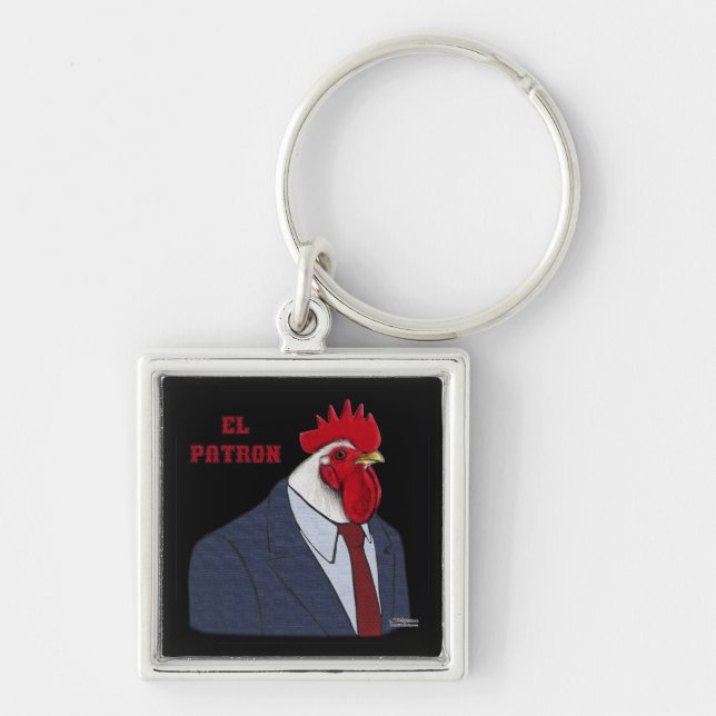 El Gallo Patron Keychain (Front)