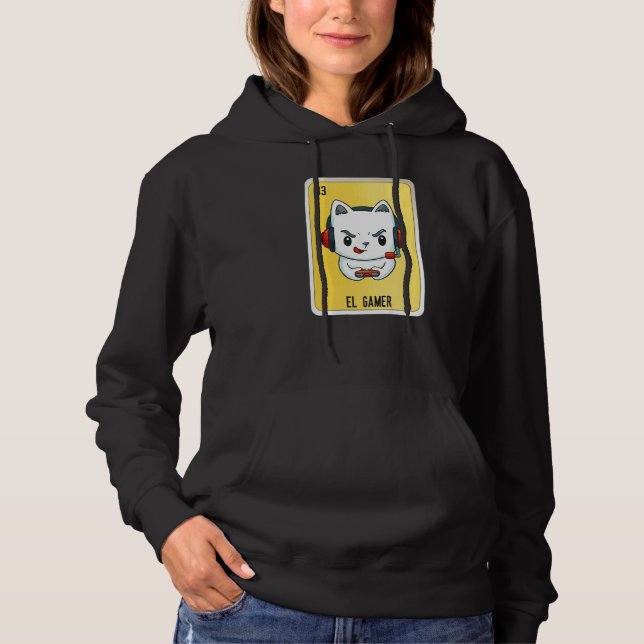 El Gamer Mexican Slang Lottery Bingo Cards  5 Hoodie (Front)