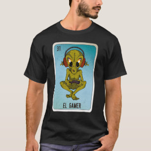 El Gamer Mexican Slang Lottery Bingo Cards T-Shirt
