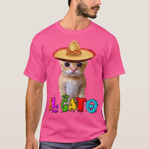 El Gato Meme Mexican Cat Latino Munchkin Kitty Cin T_Shirt