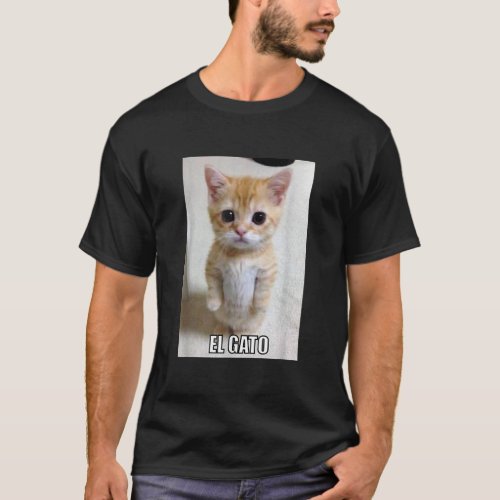 El Gato Meme Sad Crying Cat Munchkin Kitty Meme  T_Shirt