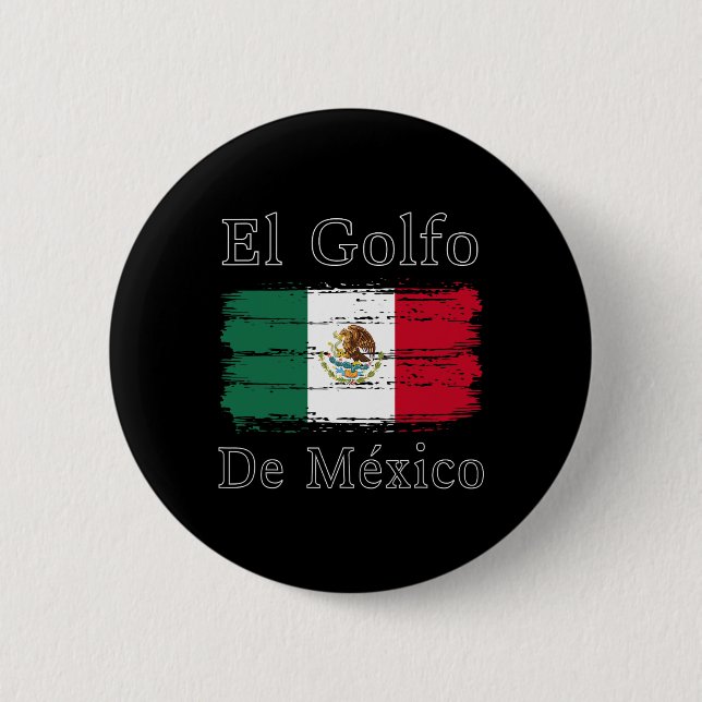 El Golfo De Mexico Dolphin  Button (Front)