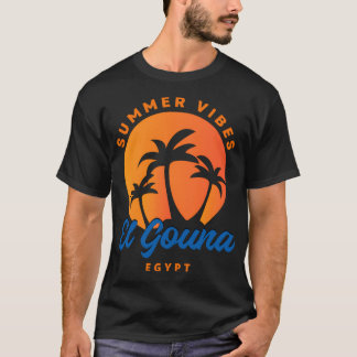 El Gouna Egypt Sunset Palm Trees Summer Vibes T-Shirt