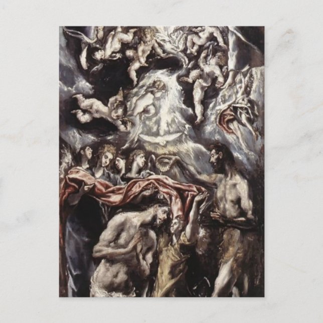 El Greco- Baptism of Christ Postcard (Front)