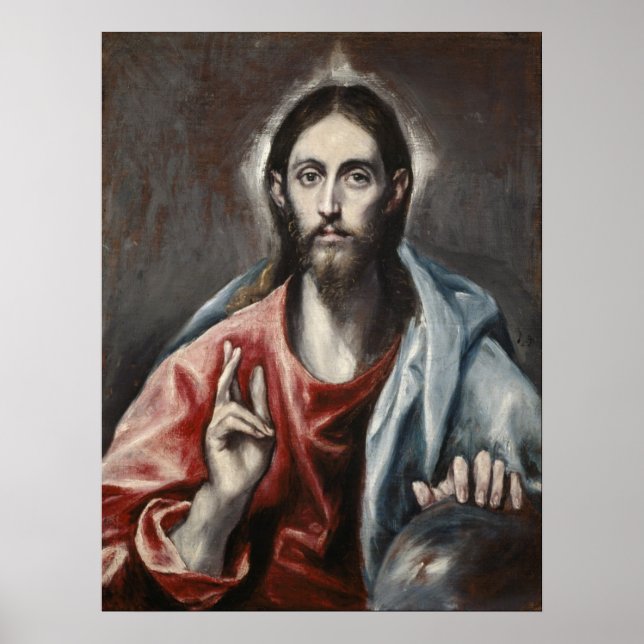 El Greco - Christ Blessing Poster (Front)