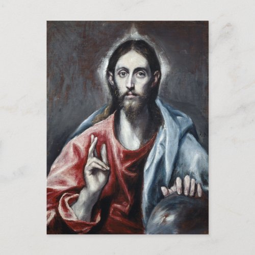 El Greco Christ Blessing The Saviour of the World Postcard