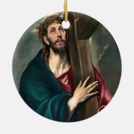 El Greco Christ Carrying The Cross Ceramic Ornament