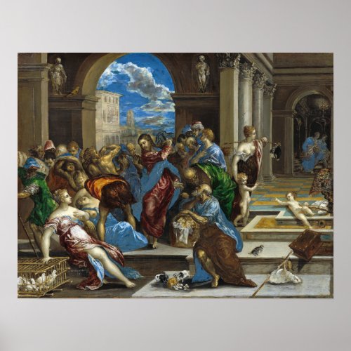 El Greco Christ cleansing the Temple Poster