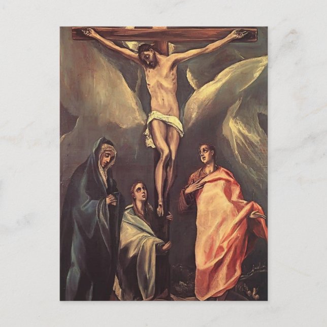 El Greco-Christ on the cross with Maries,St. John Postcard (Front)