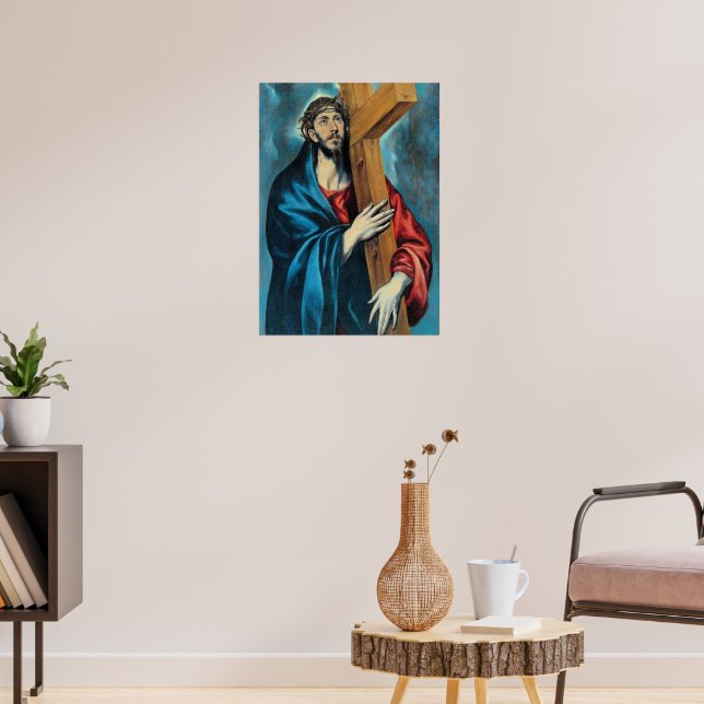 El Greco - La Obra Representa Jesucristo Cargando Poster (Living Room 3)