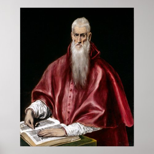 El Greco Saint Jerome as Scholar Poster