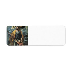 El Greco- St. Joseph and the Christ Child Label
