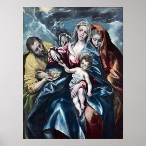 El Greco The Holy Family with Mary Magdalen Poster
