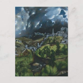 El Greco View Of Toledo Postcard by unique_cases at Zazzle