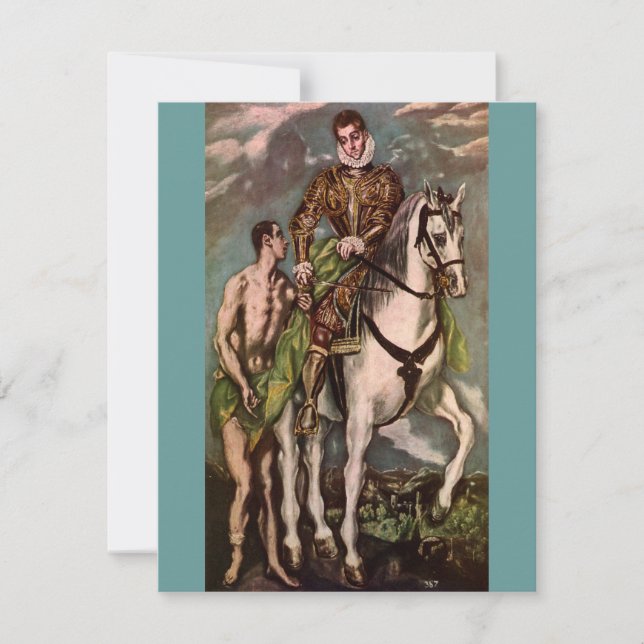 El Greco's Saint Martin and the Beggar, circa 1600 Invitation (Front)