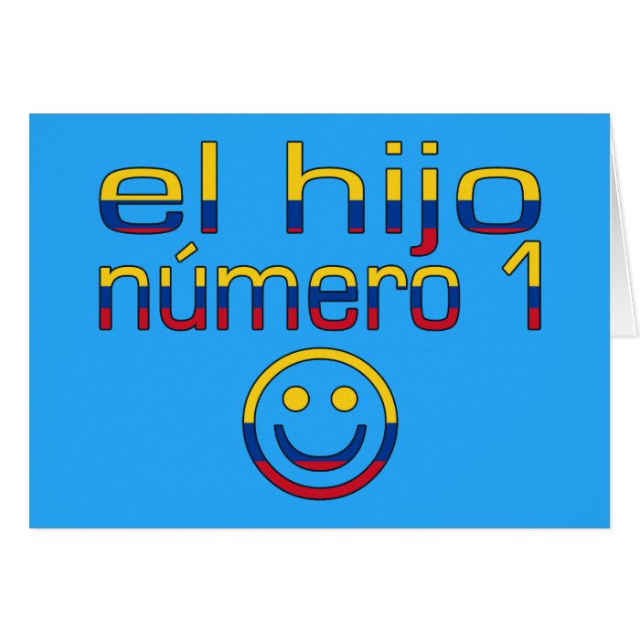 El Hijo Número 1   Number 1 Son in Colombian Greeting Cards