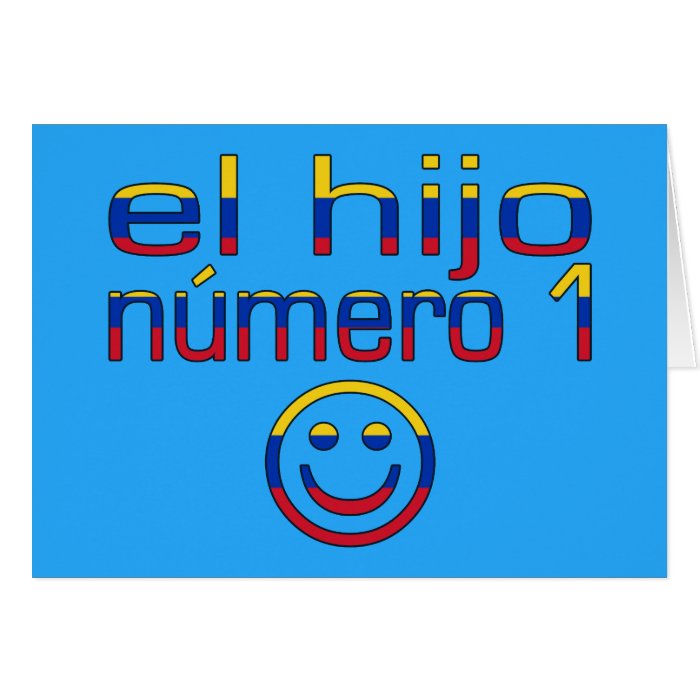 El Hijo Número 1   Number 1 Son in Venezuelan Greeting Cards