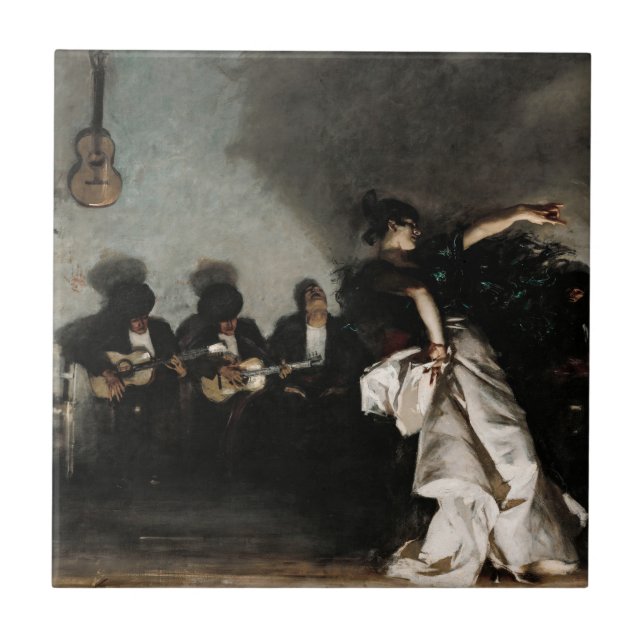 El Jaleo by John Singer Sargent Ceramic Tile (Front)