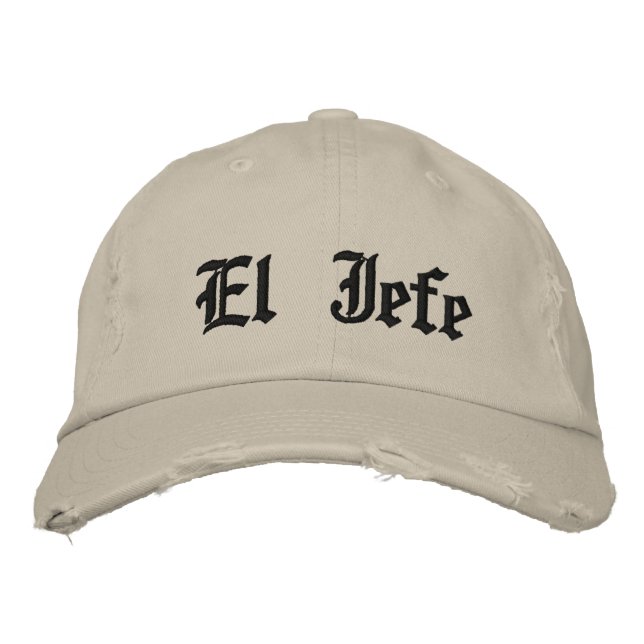 El Jefe Embroidered Baseball Cap (Front)