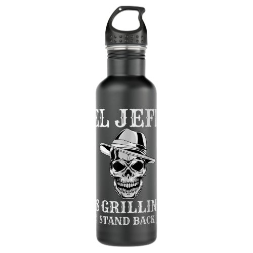 El Jefe Is Grillingtand Back  Mexican Dad BBQ Gril Stainless Steel Water Bottle