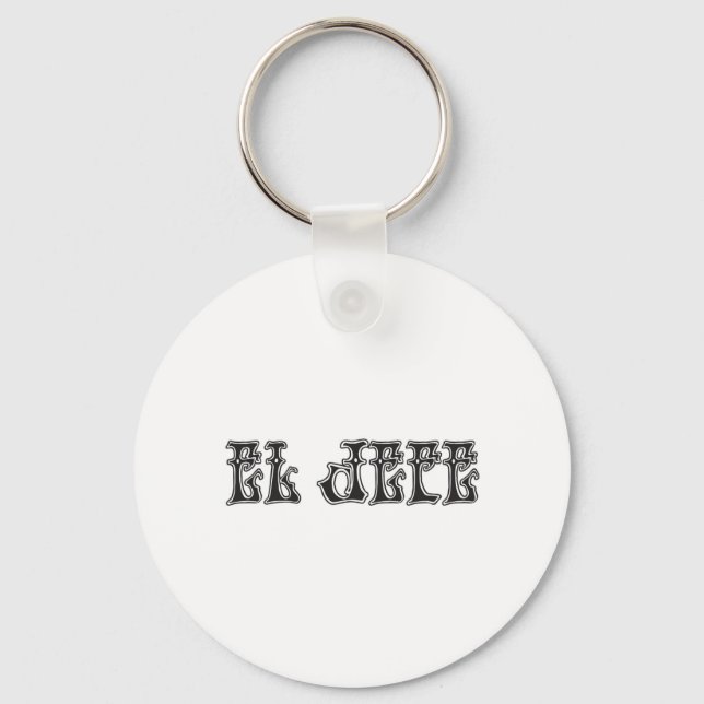 El Jefe logo Liquido Liquid Keychain (Front)
