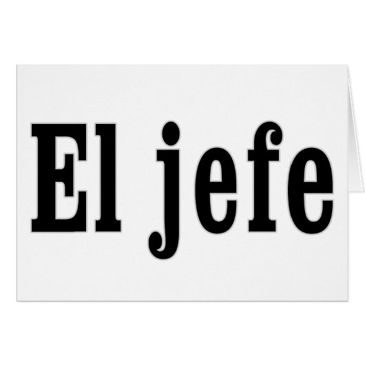 El jefe "The Boss" Cards (Front Horizontal)