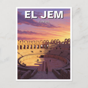El Jem Amphitheater Tunisia Travel Postcard