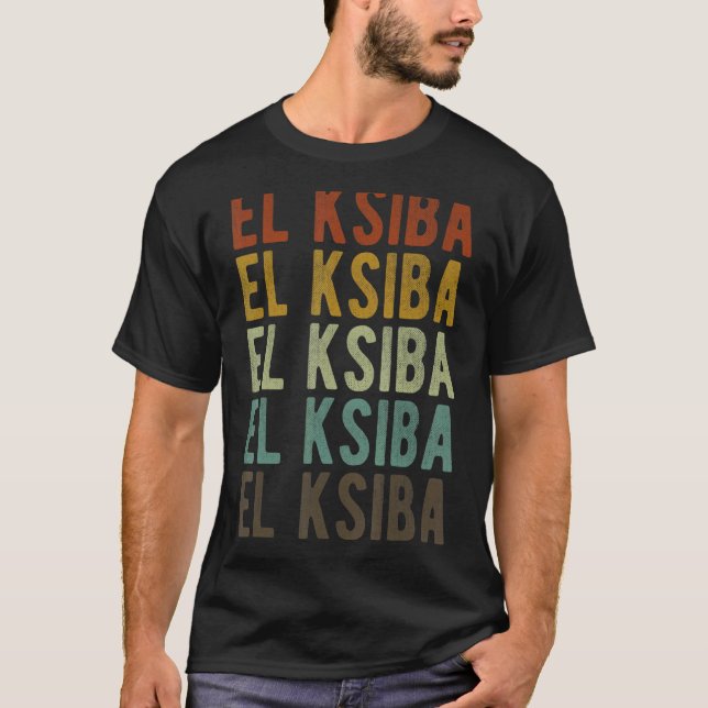 El Ksiba City Morocco Retro T-Shirt (Front)