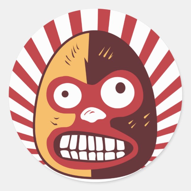 El Luchador Loco Mexican Wrestling sticker (Front)