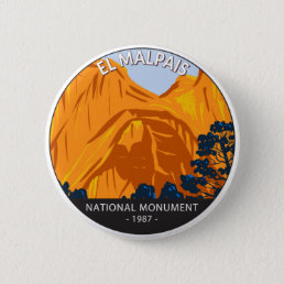  El Malpais National Monument New Mexico Vintage  Button