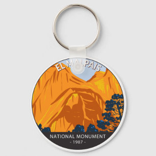  El Malpais National Monument New Mexico Vintage Keychain