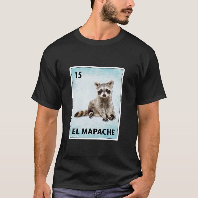 El Mapache Mexican Raccoon Cards T-Shirt (Front)