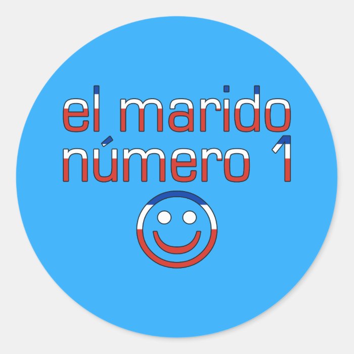 El Marido Número 1   Number 1 Husband in Chilean Round Stickers
