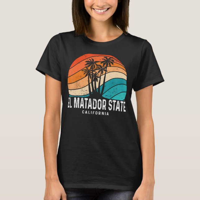 El Matador State Beach California Palm Tree Beach  T-Shirt (Front)