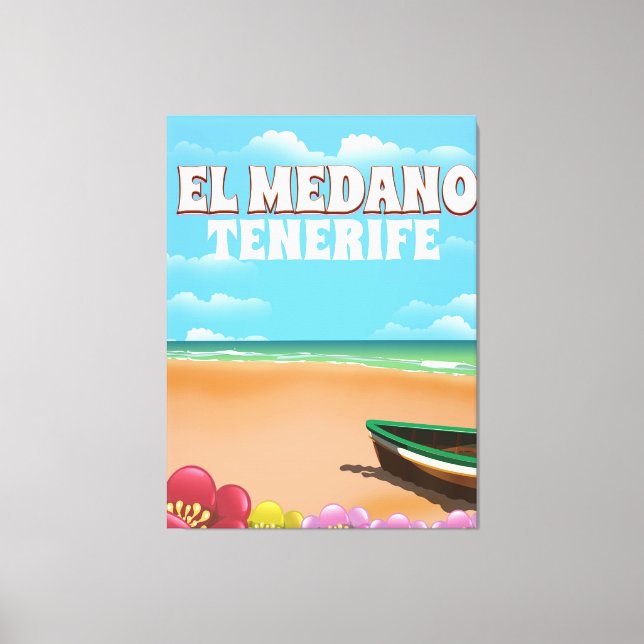 El Medano Tenerife beach travel poster Canvas Print (Front)