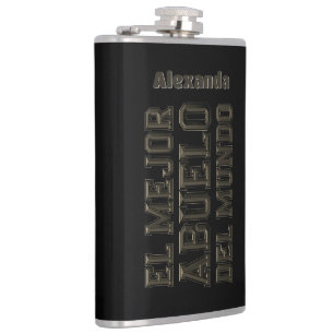 El Mejor Abuelo del Mundo Best Grandpa Spanish Flask