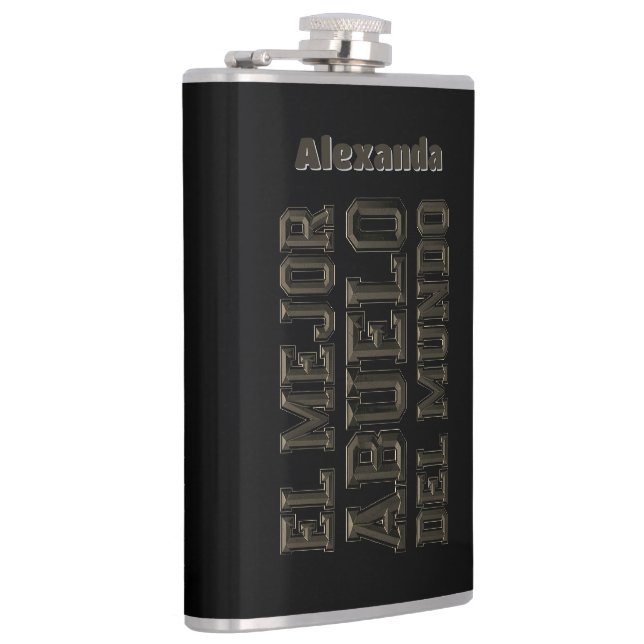 El Mejor Abuelo del Mundo Best Grandpa Spanish Flask (Right)