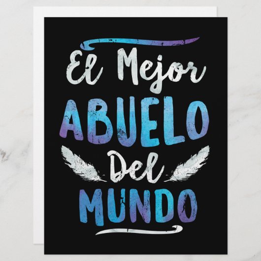 El Mejor Abuelo Del Mundo Grandpa Fathers Day (Front/Back)