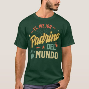 El Mejor Padrino Del Mundo Men American Flag Decor T-Shirt