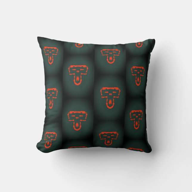 El mono sangre- The Monkey sangre Throw Pillow (Front)