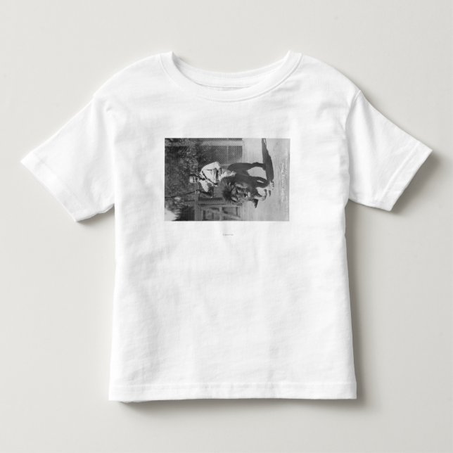 El Monte, CA Gay's Lion Farm - Mr. Gay riding Toddler T-shirt (Front)