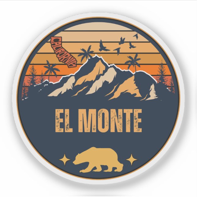 El Monte, California Sticker (Front)