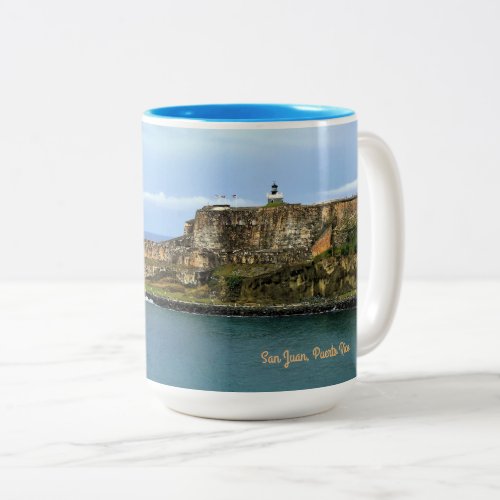 El Morro Guarding San Juan Bay Entrance Two_Tone Coffee Mug