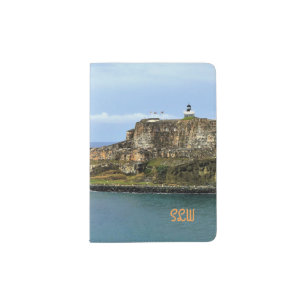 El Morro Guarding San Juan Bay Monogrammed Passport Holder