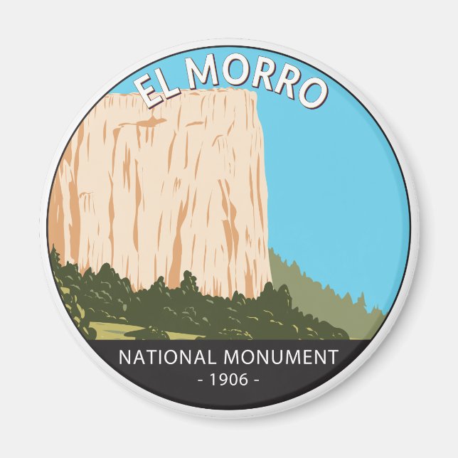 El Morro National Monument Inscription Rock  Magnet (Front)